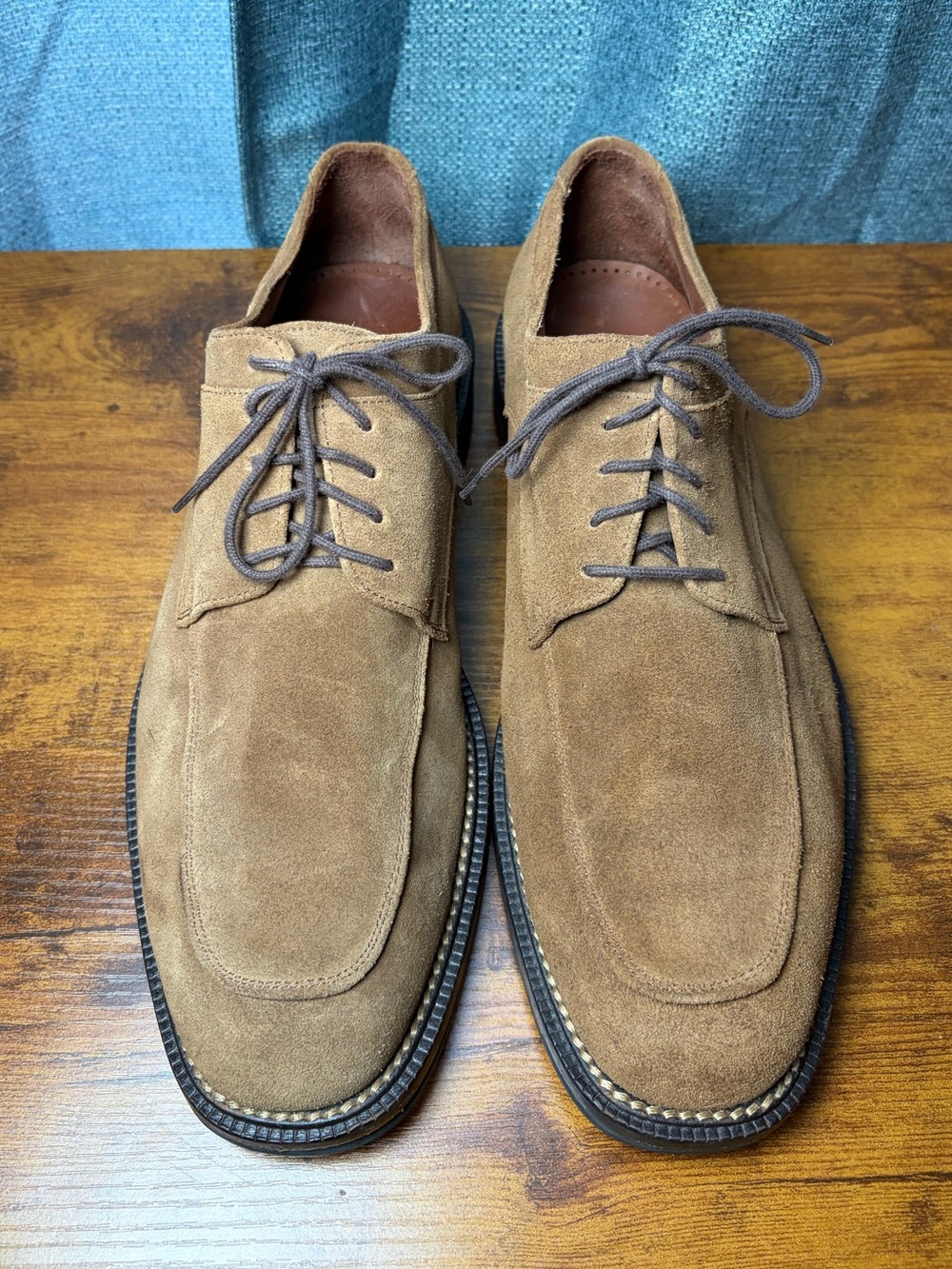 Vtg Cole Haan Country Suede Split Toe Blucher Derby Oxfords Men's Size 11D
